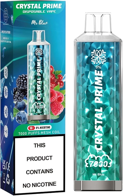 Crystal Prime 7000 Puffs Disposable Vape Pens Pod Starter Kit, 3D Shape