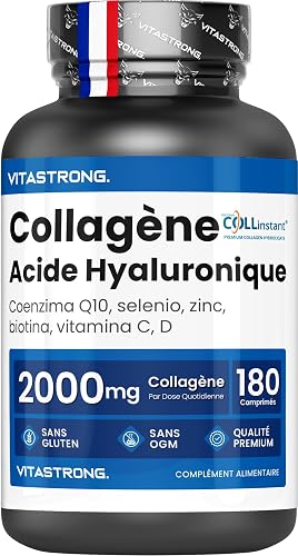 Collagen and Hyaluronic Acid 180 Tablets, 2000mg Hydrolyz…