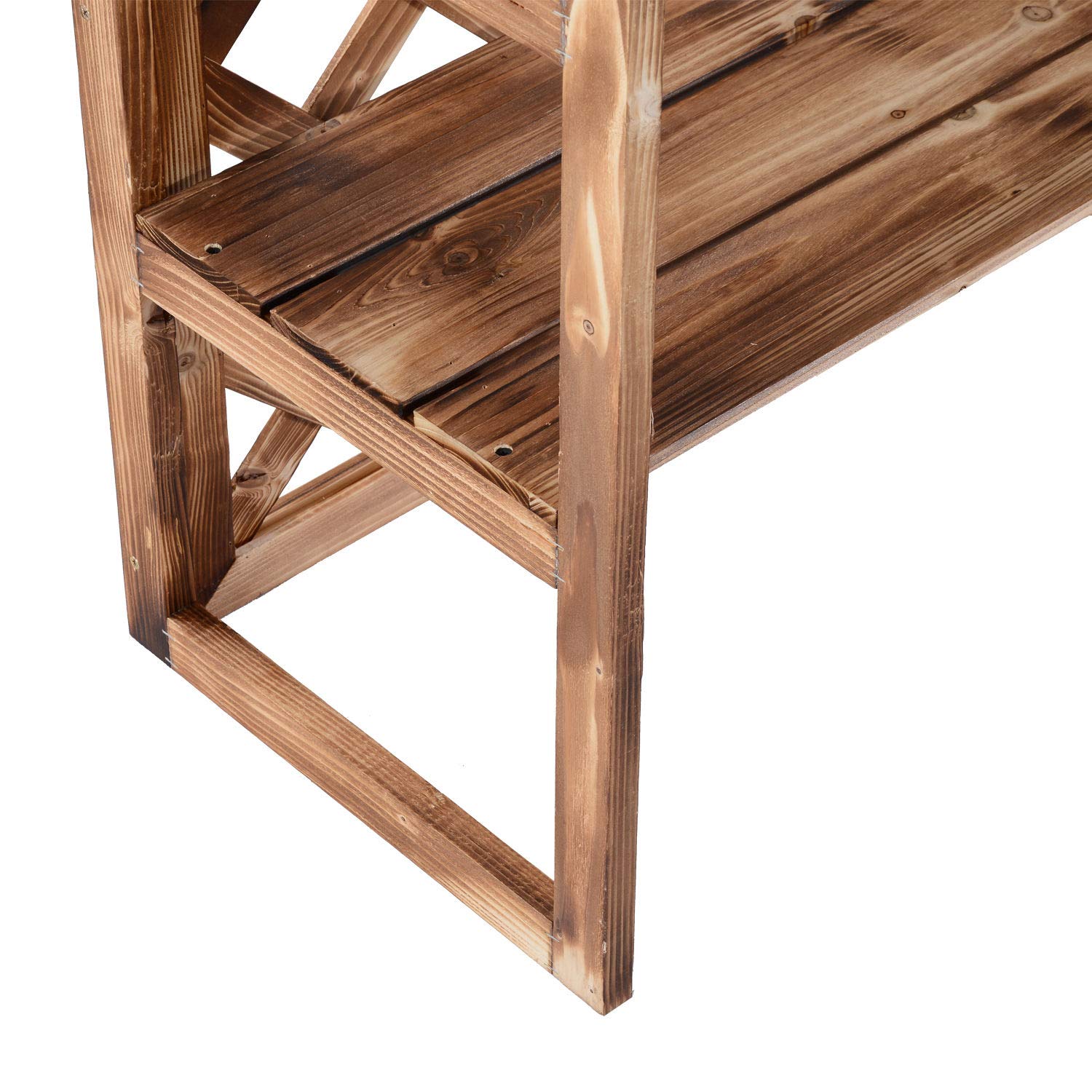 Outsunny Supporto fiori 3 livelli legno abete, scaffale fiori/piante