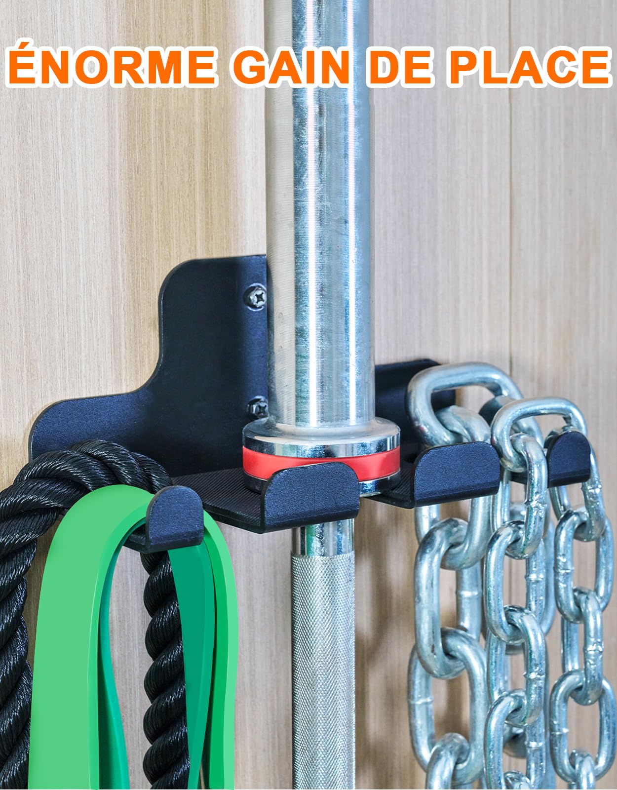 Fitarc Support de rangement pour haltères olympiques, support vertical pour haltères à suspendre pour équipement de fitness à domicile