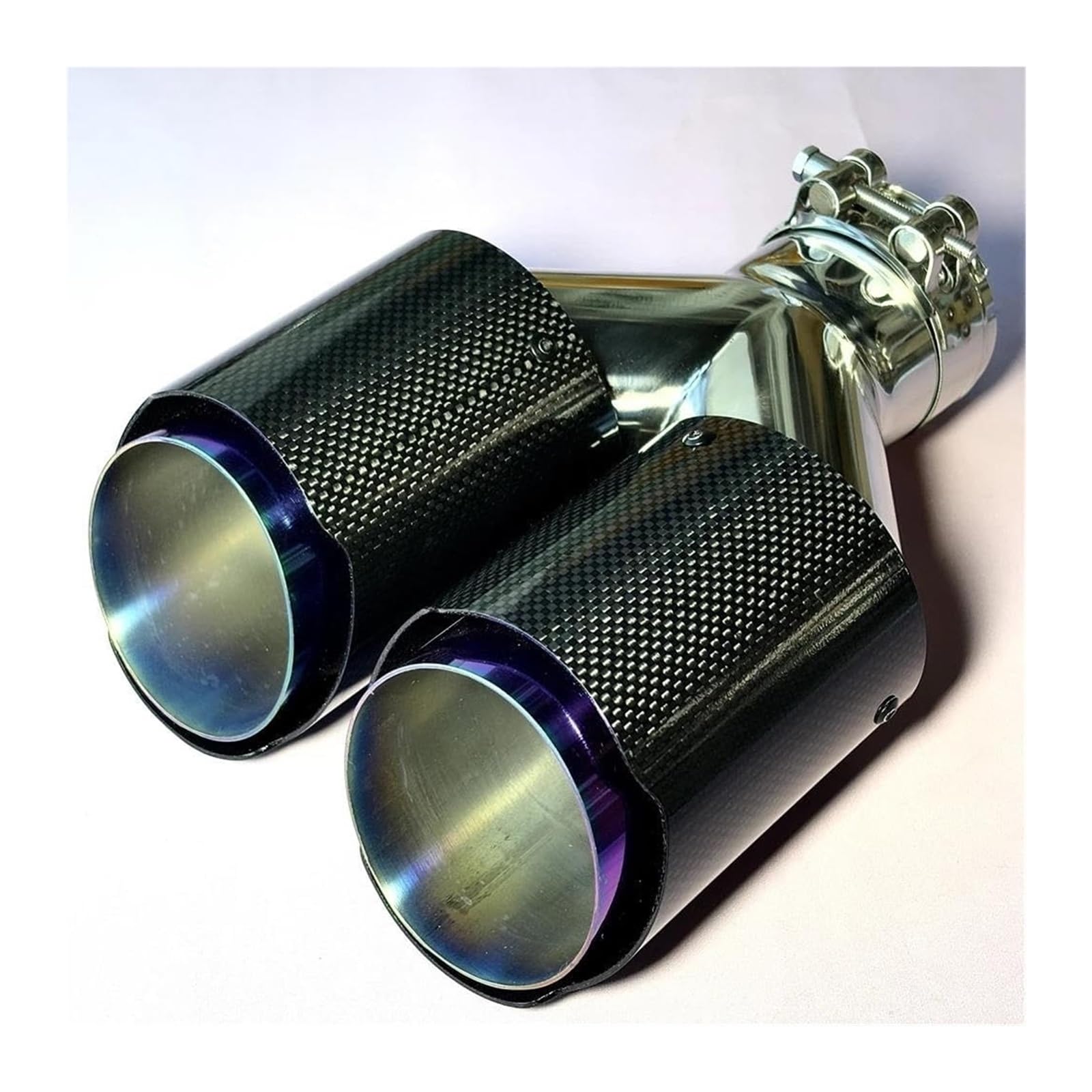 Tubo Di Scarico Auto Terminale Scarico Per Tutte Auto In Fibra Carbonio Viola In Acciaio Inox 1 Pezzo