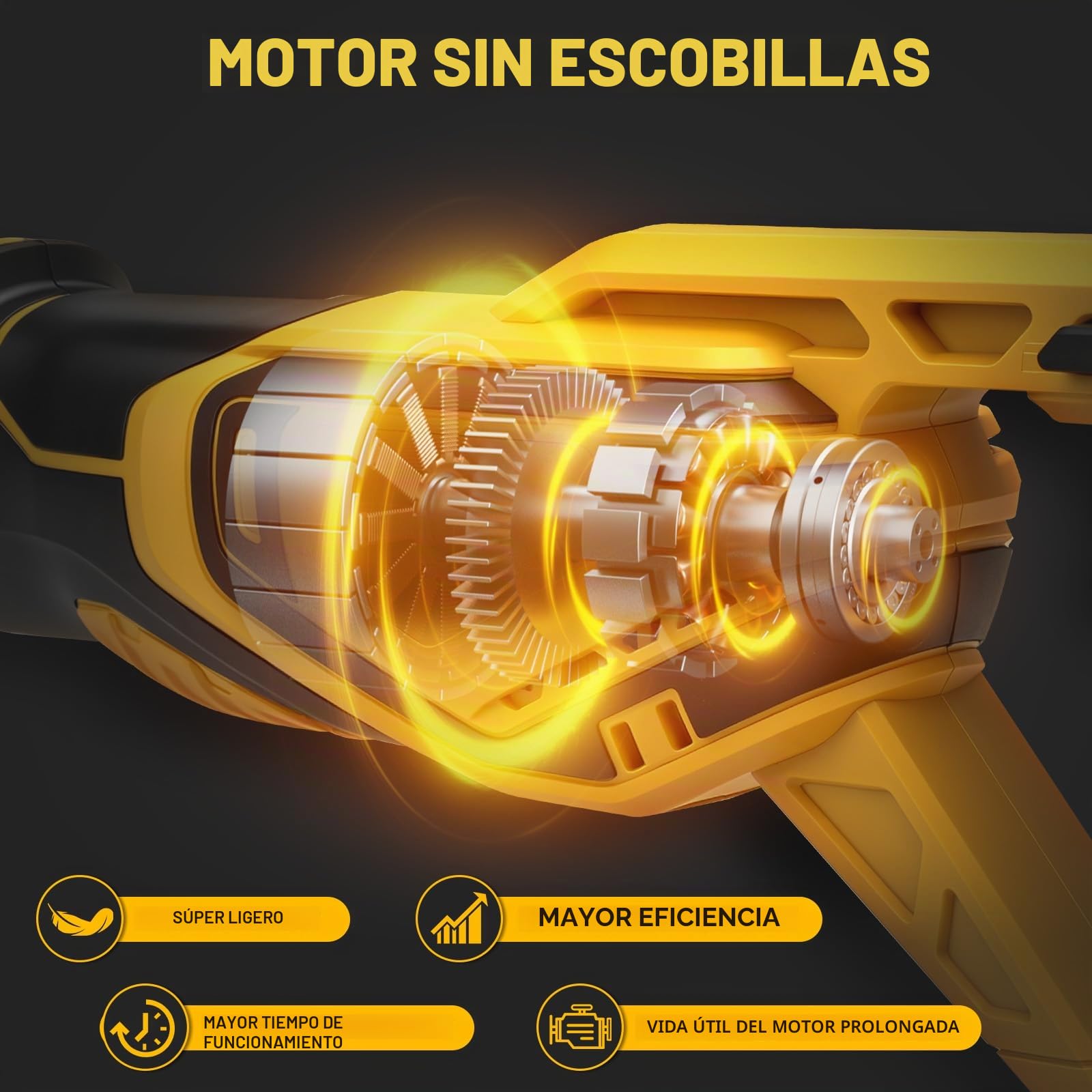 Roadtime Sierra Sable Inalámbrica para DeWalt 20 V baterías (sin batería),motor sin escobillas 0-4000 RPM Sierra Electrica de Velocidad Variable, con 4 Cuchillas para Cortar PVC/Madera/Metal