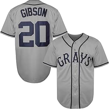 Amazon.com: Men's Josh Gibson Jersey,20 Homestead Grays Negro