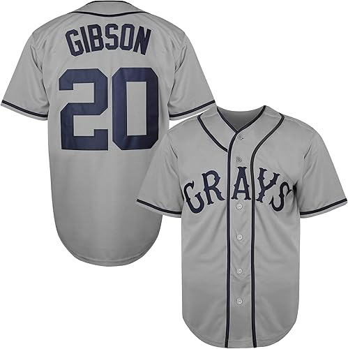 Josh Gibson Jersey, 20 Homestead Grays Negro Liga Nacional Camiseta de Béisbol, Camiseta deportiva cosida S-3XL