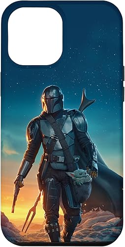 iPhone 12 Pro Max Star Wars The Mandalorian and Grogu Sunset Poster Case