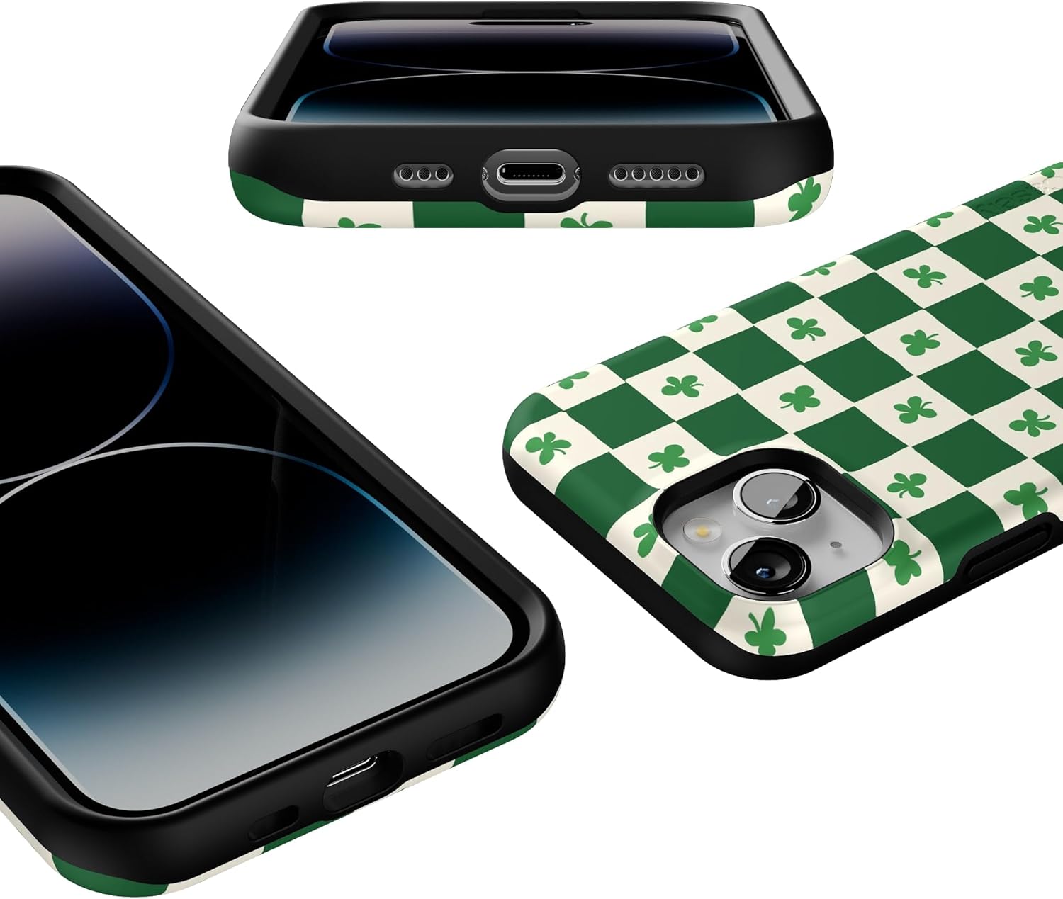 Casely iPhone 14 Case | Lucky You | Shamrock | Bold Protective Design | Compatible with MagSafe