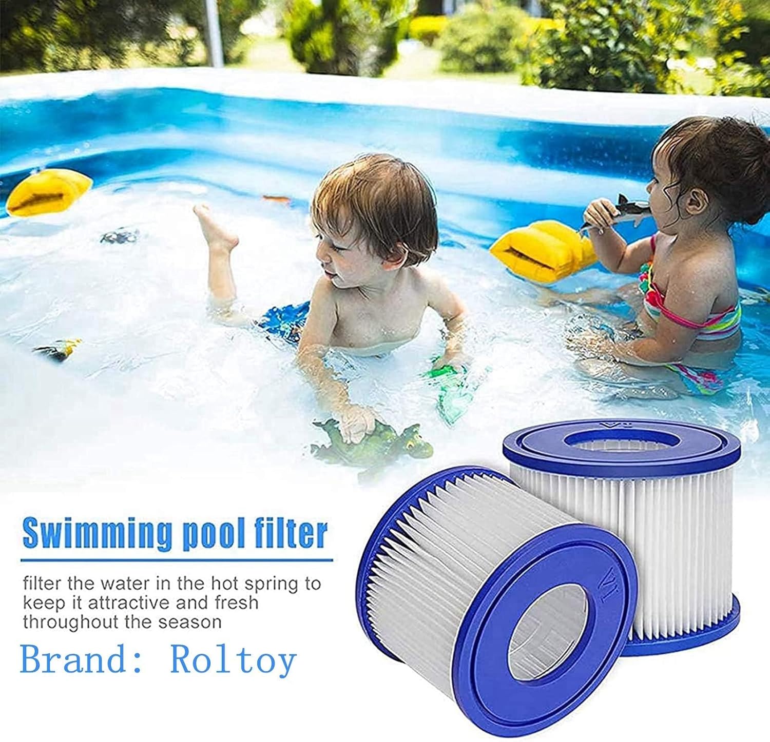 Pool Filter VI for Saluspa Spa Filter Pump Replacement Cartridge Type VI, Hot tub Filters VI for Lay-Z-Spa, for Coleman SaluSpa Filters 90352E Swimming Pool Filter (12 pcs)