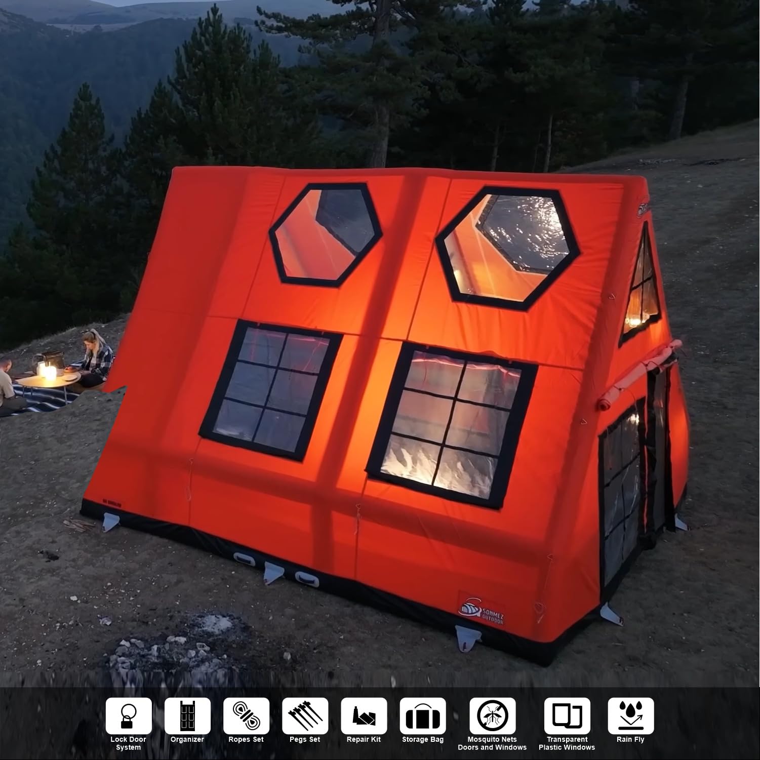 sönmez inflatable tent Amazon.com: Outdoor Air Bungalow Camping Tent, Waterproof Tent, Luxury 8-10 People, 4-Season Use, UV Protection, Waterproof & UV Protection Quick Setup : Sports & Outdoors Not in sale Size:Small 5'0