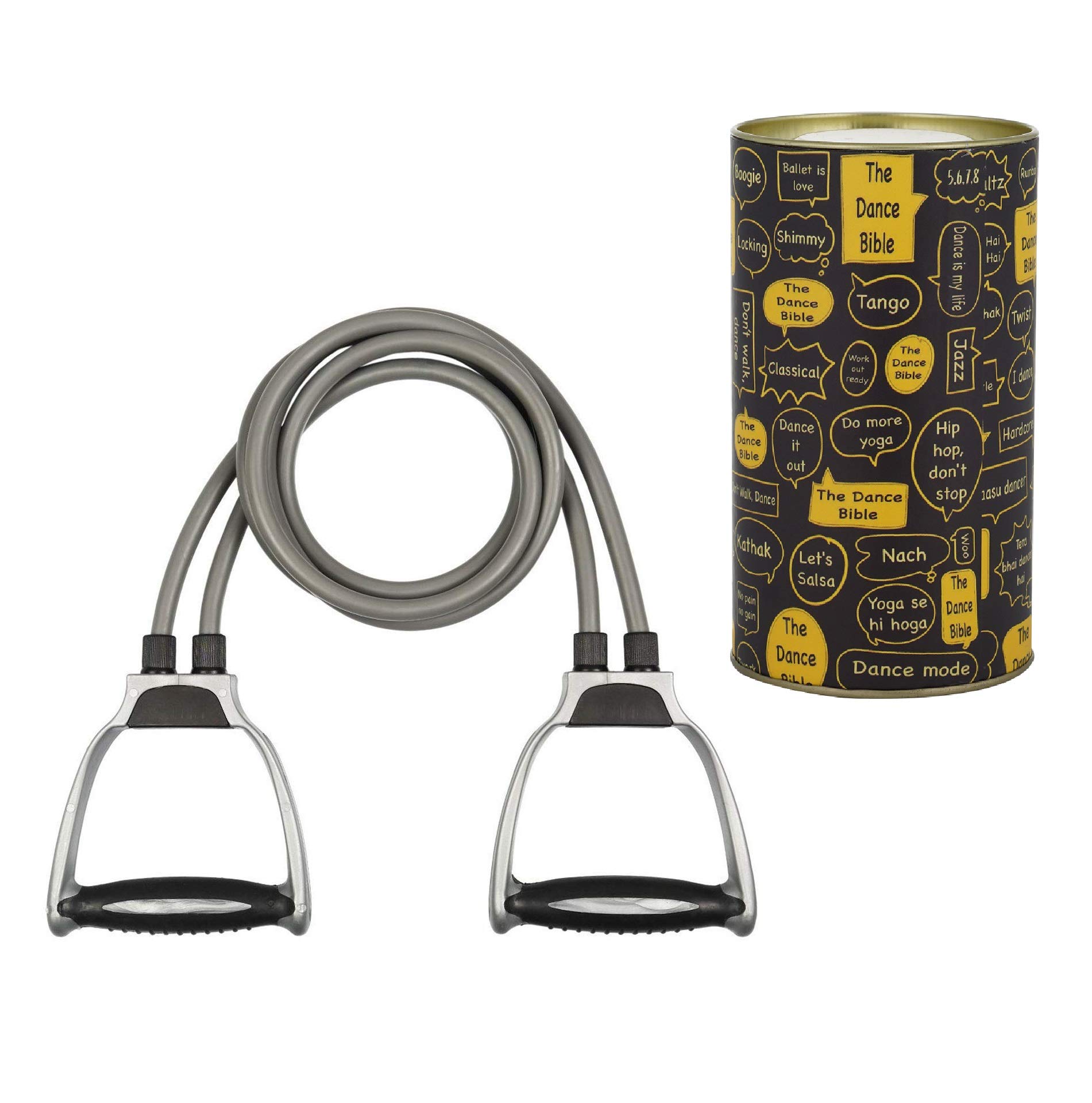 The Dance Bible Double Resistance Band Toning Tube for Men and Women (Grey) (B08HFNHHYZ) Amazon Price History, Amazon Price Tracker