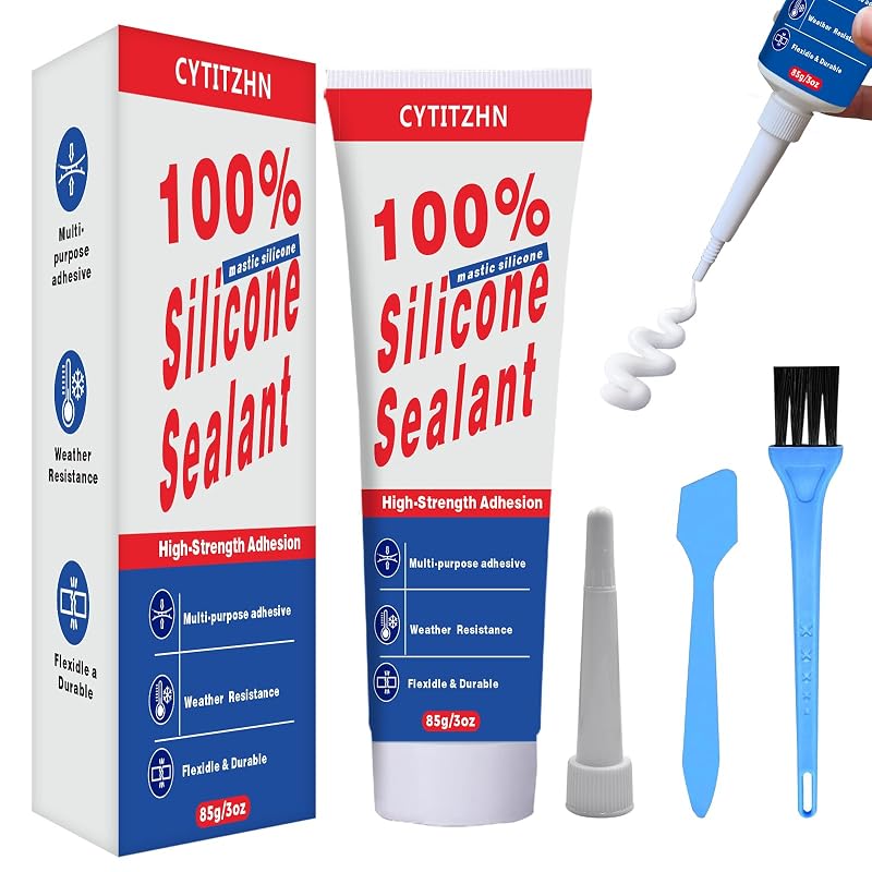 Selante de Silicone RTV Branco CYTITZHN para Reparo Automotivo e Doméstico – 1 unidade