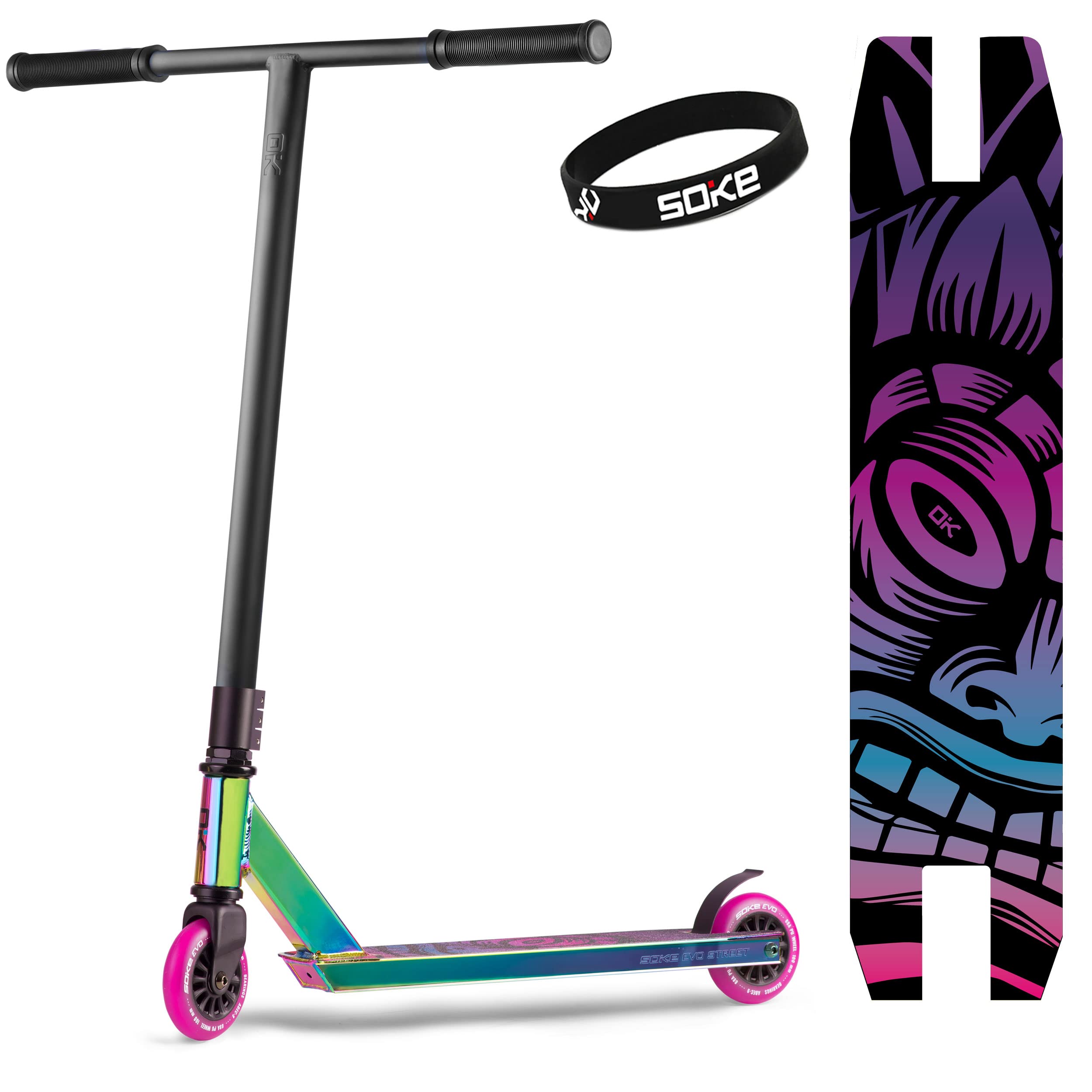 Hulajnoga wyczynowa Soke EVO Street neochrome+czar