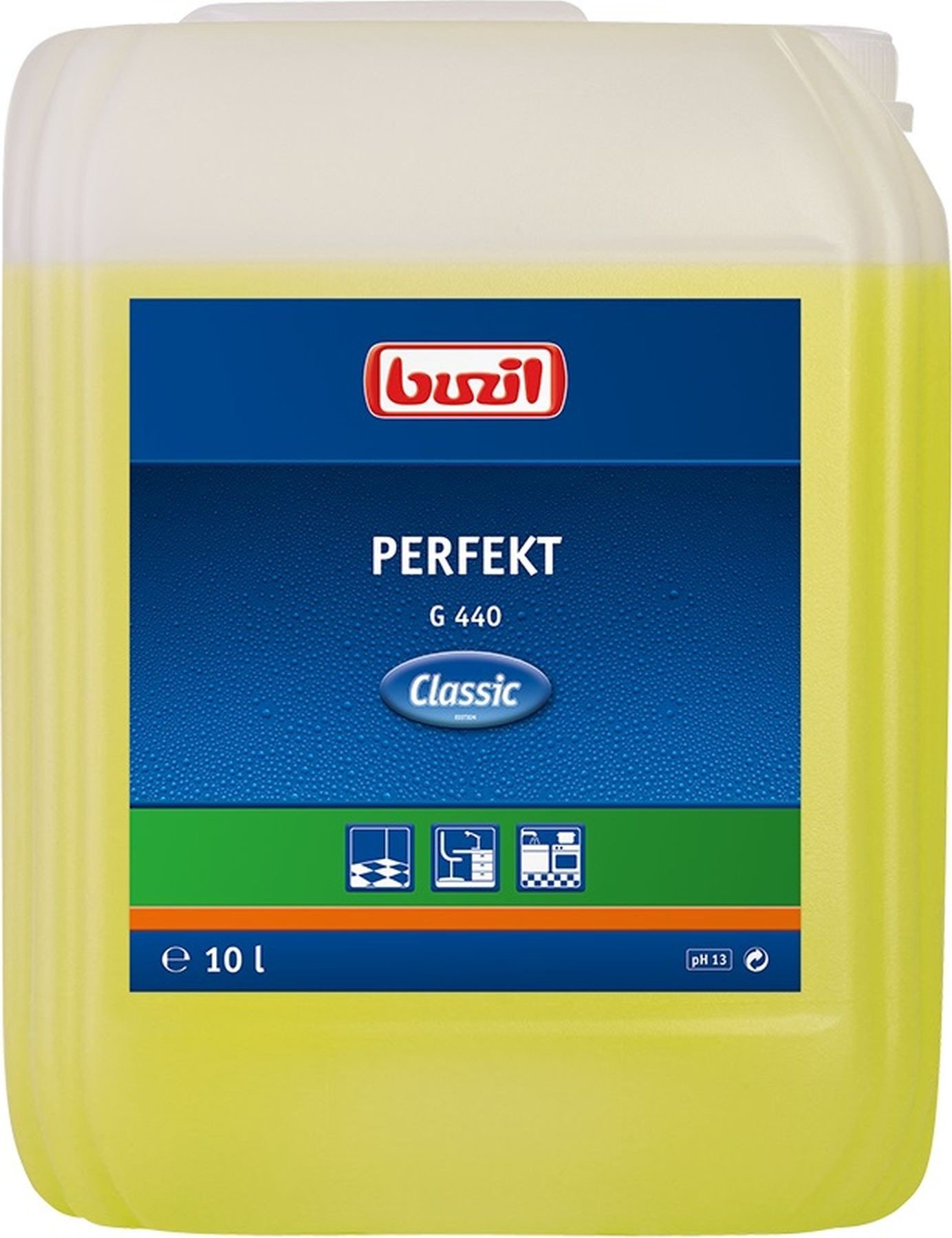 Universalreiniger, alkalischer Intensivreiniger Buzil Perfekt G440: gelbgrün, 10l Kanister