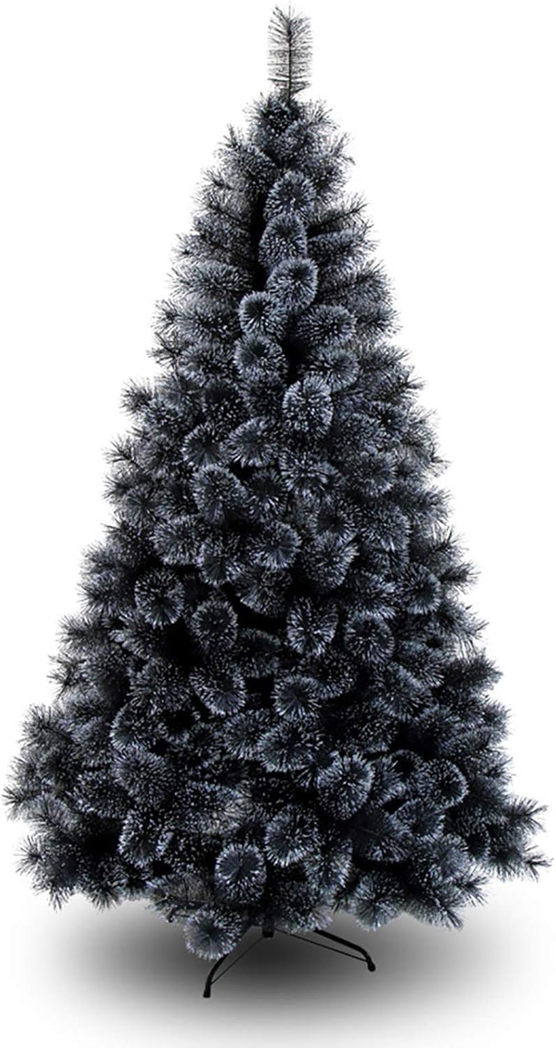 6ft Dekoracja Sztuczna Choinka, Igły Sosnowe 325 Bch Choinka Wewnętrzna Klasyczna Ekologiczna Do Domowych Artykułów Biurowych, Black,blue, 120cm(4ft)