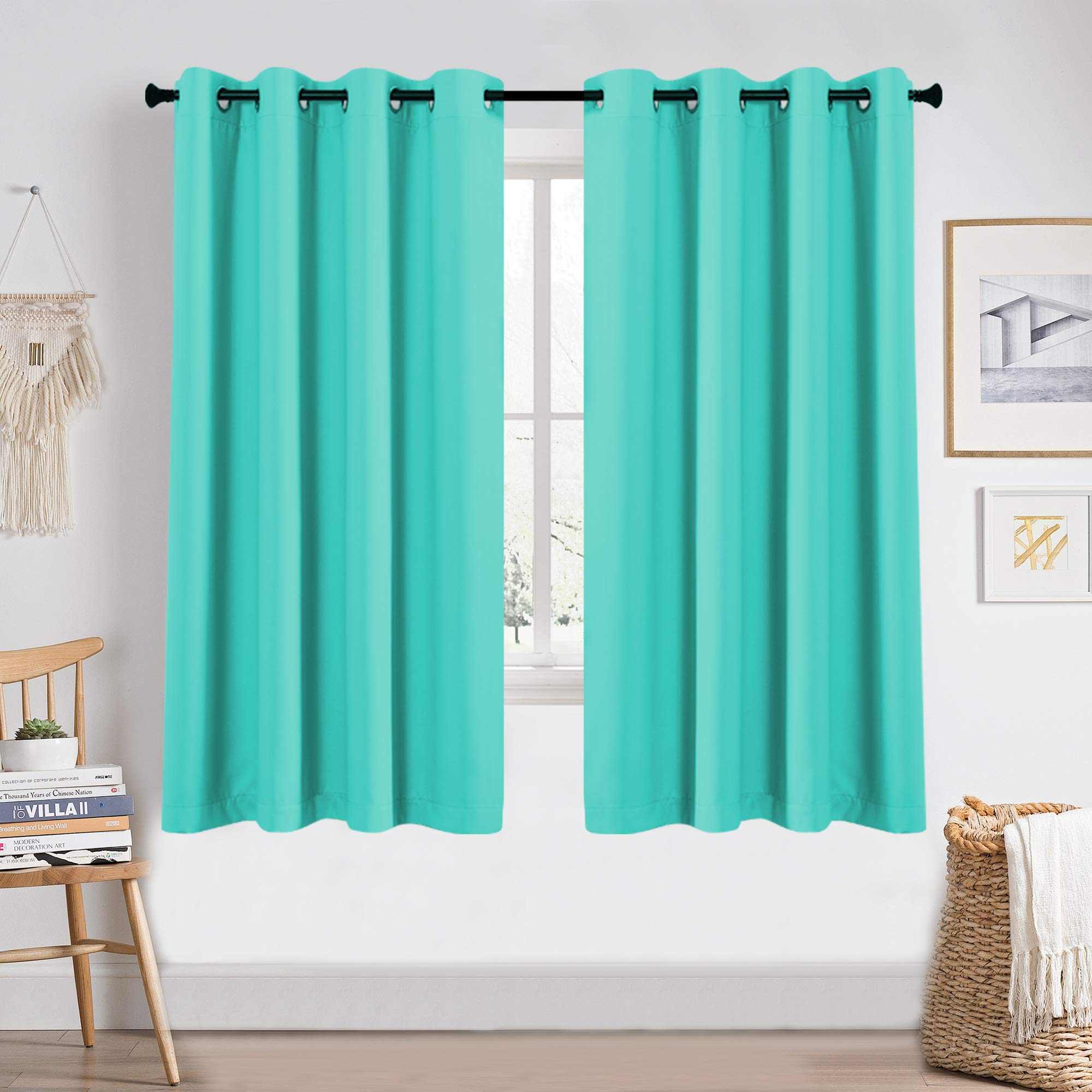 Turquoise And Black Curtains Curtains & Drapes 2023