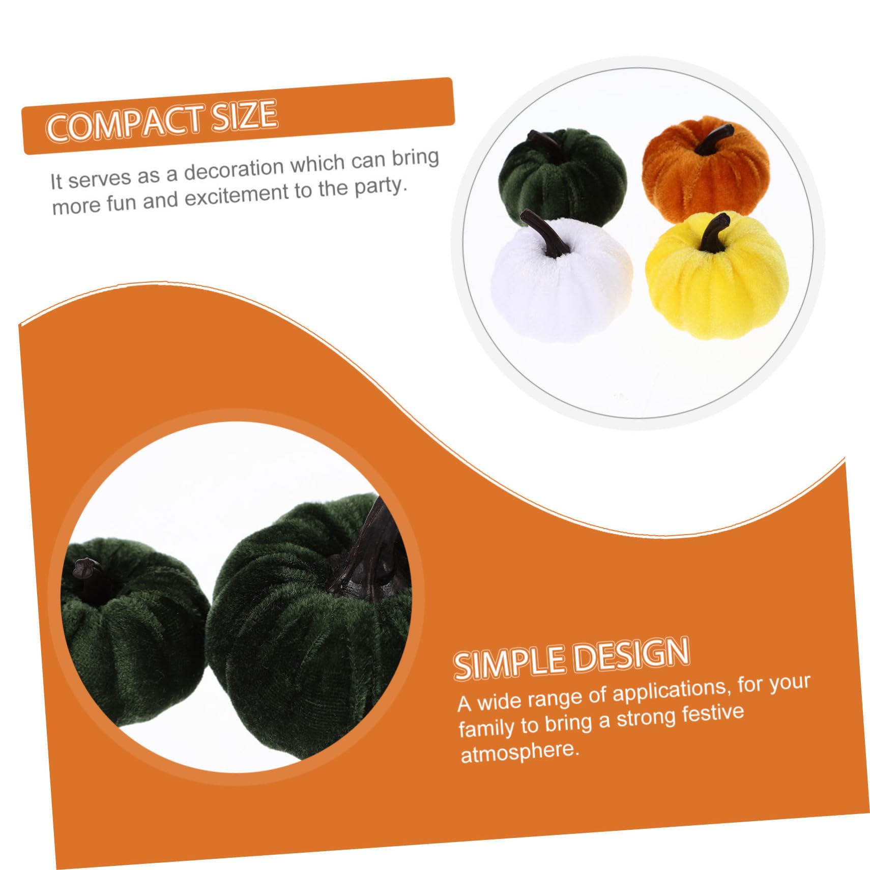 Zerodeko 2 Set Zucca Artificiale Zucche Artificiali Bianche Mini Zucche Artigianali Finto Ornamento Di Zucca Artificiale Autunno Falso Decorazioni Autunnali Al Coperto Flanella 15 Pezzi*2