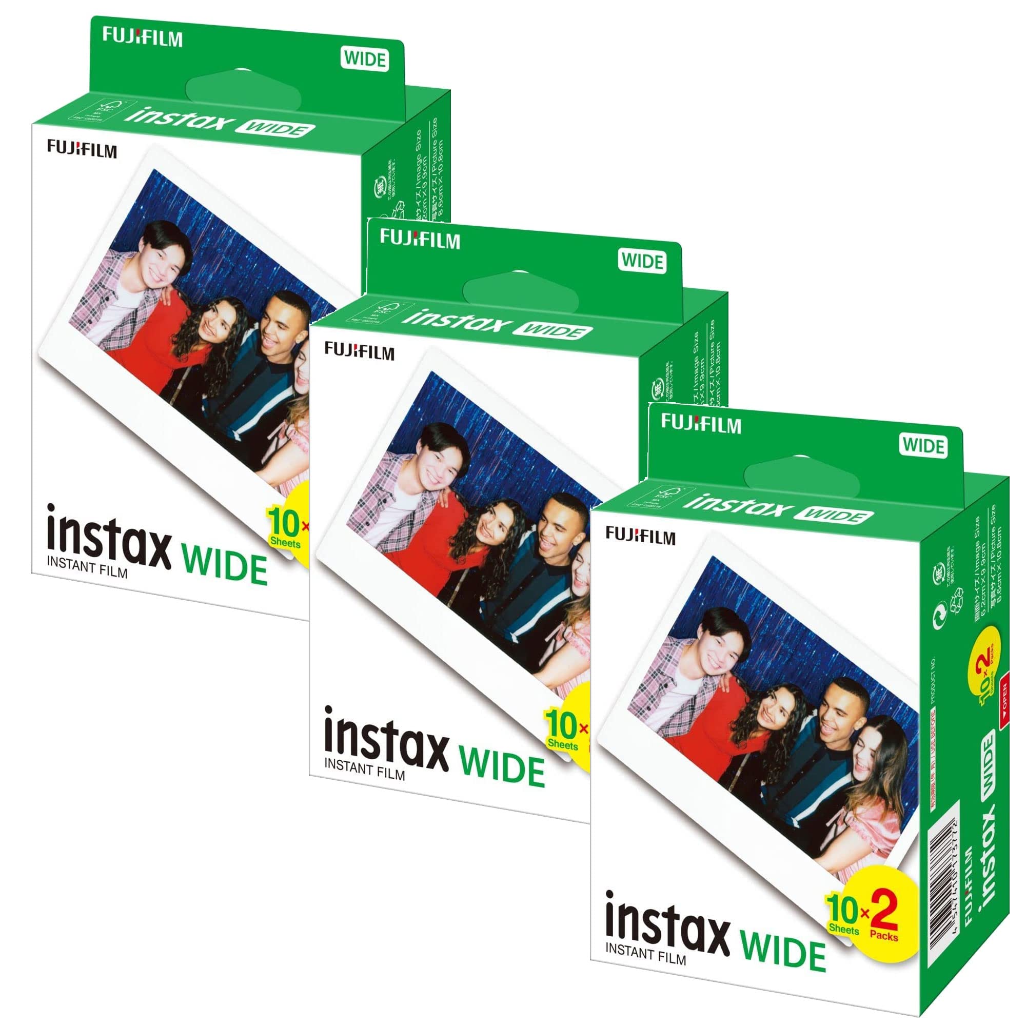 Fujifilm White Instax Wide Picture Format Instant Photo Film - Pack