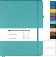Vista 19 de Cuaderno de papel cuadriculado, cuaderno de tapa dura de 8.5 x 11, cuaderno de cuadrícula para mujeres, hombres, diarios grandes de cuero