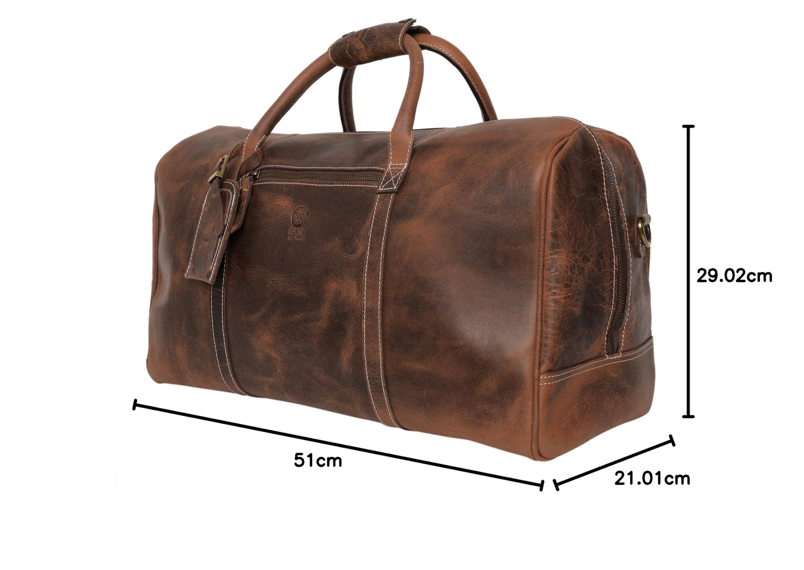 Bolsa de Viaje Hombre Cuero - Maletas de Viaje Cabina - Fin de Semana Deporte Aprobada por la TSA Bolso de Cuero