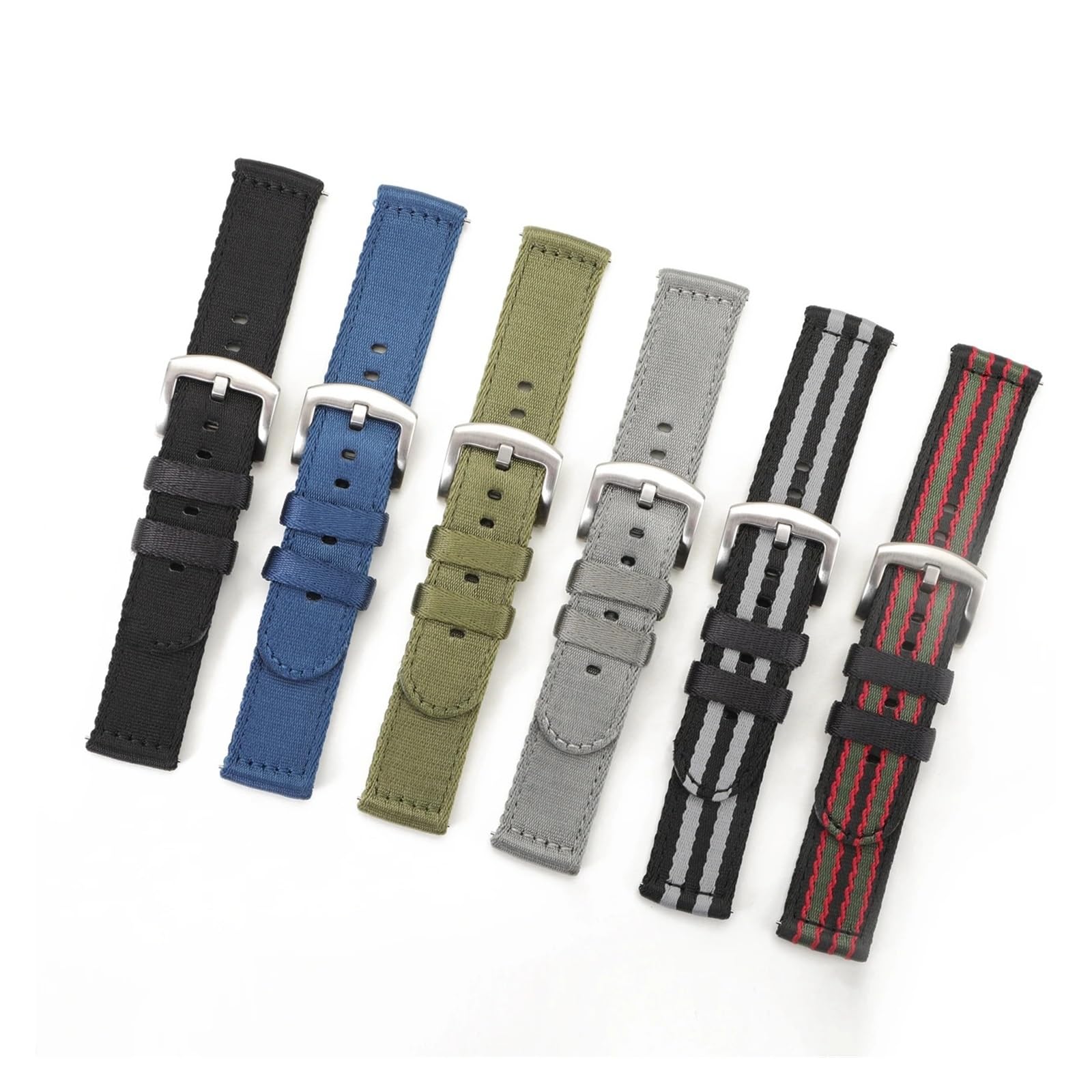 Uhrenarmband， Nylon-Uhrenarmband aus gewebtem Nylon, Sicherheitsgurt, Armband mit Schnellverschluss,