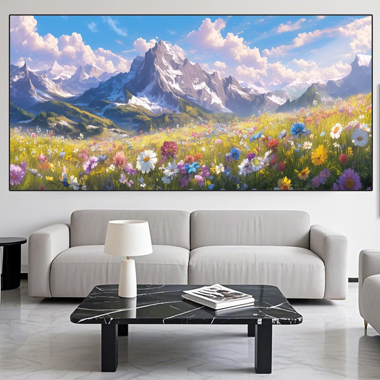Snow Mountain Diamond Art Flower Diamond Painting Arts and Crafts dla dorosłych, zestawy do malowania diamentami 5D, dorosłych, Crysta, haft krzyżykowy, zestaw do haftowania dla początkujących