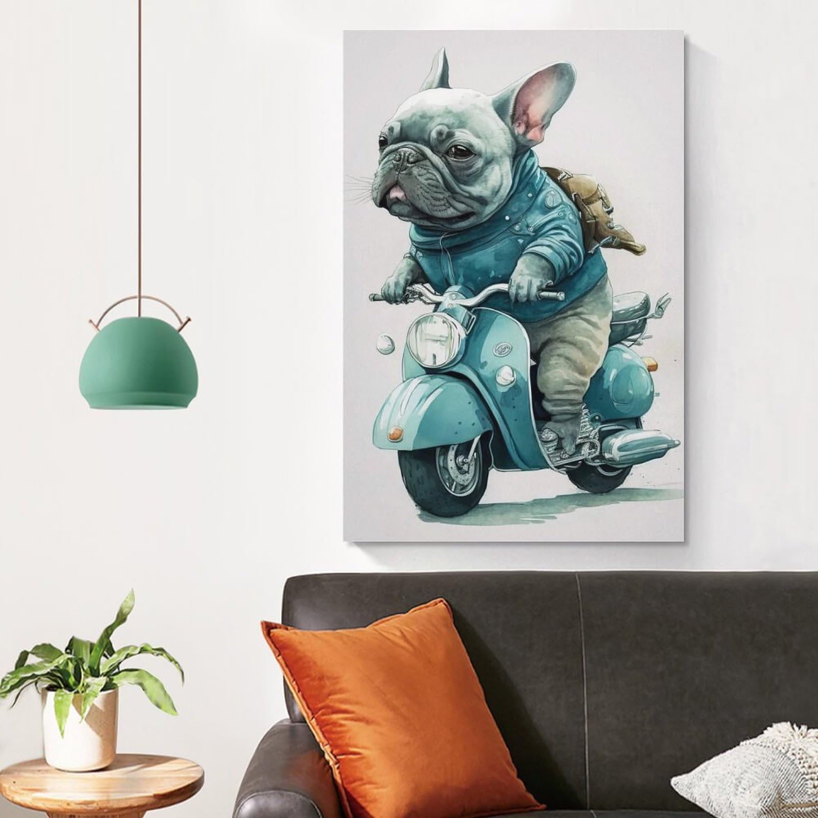 【LOVE】フレンチブルドッグ　犬　ポップアート　キャンバスF6号　アクリル画 LOVE】フレンチブルドッグ 犬 ポップアート キャンバスF6号