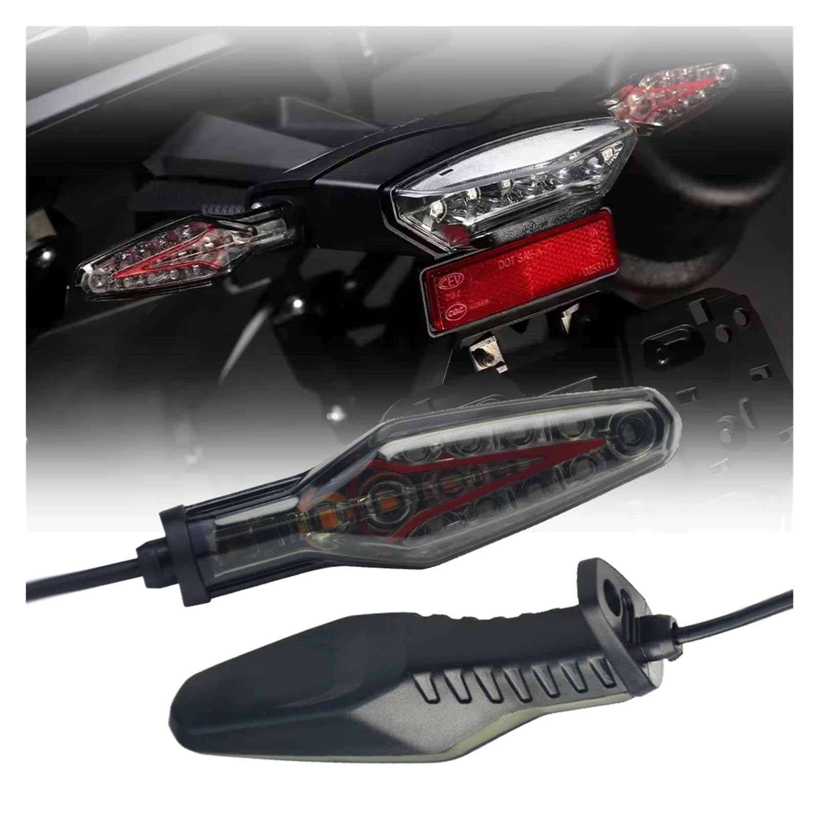 Motorcycle L-ed Turn Rear Brake Tail Light Flashing Lamp Fit For BMW R1250GS ADV M1000RR S1000RR S1000XR S1000R F900GS R1300GS