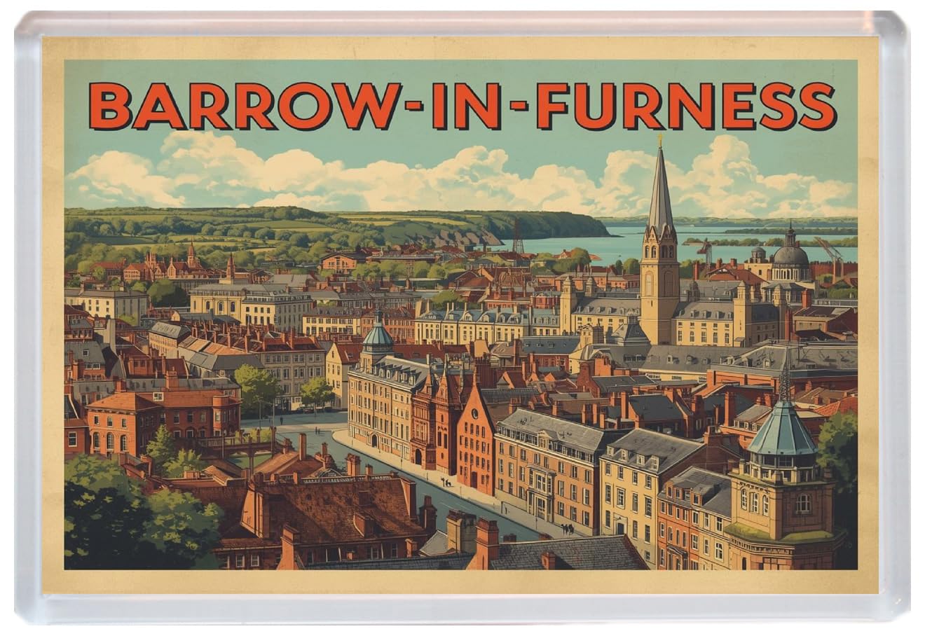 Baked Bean Store Multicolor Barrow-In-Furness - Cumbria - Jumbo Artistic Fridge Magnet 96 X 67Mm Bbsfhm3249