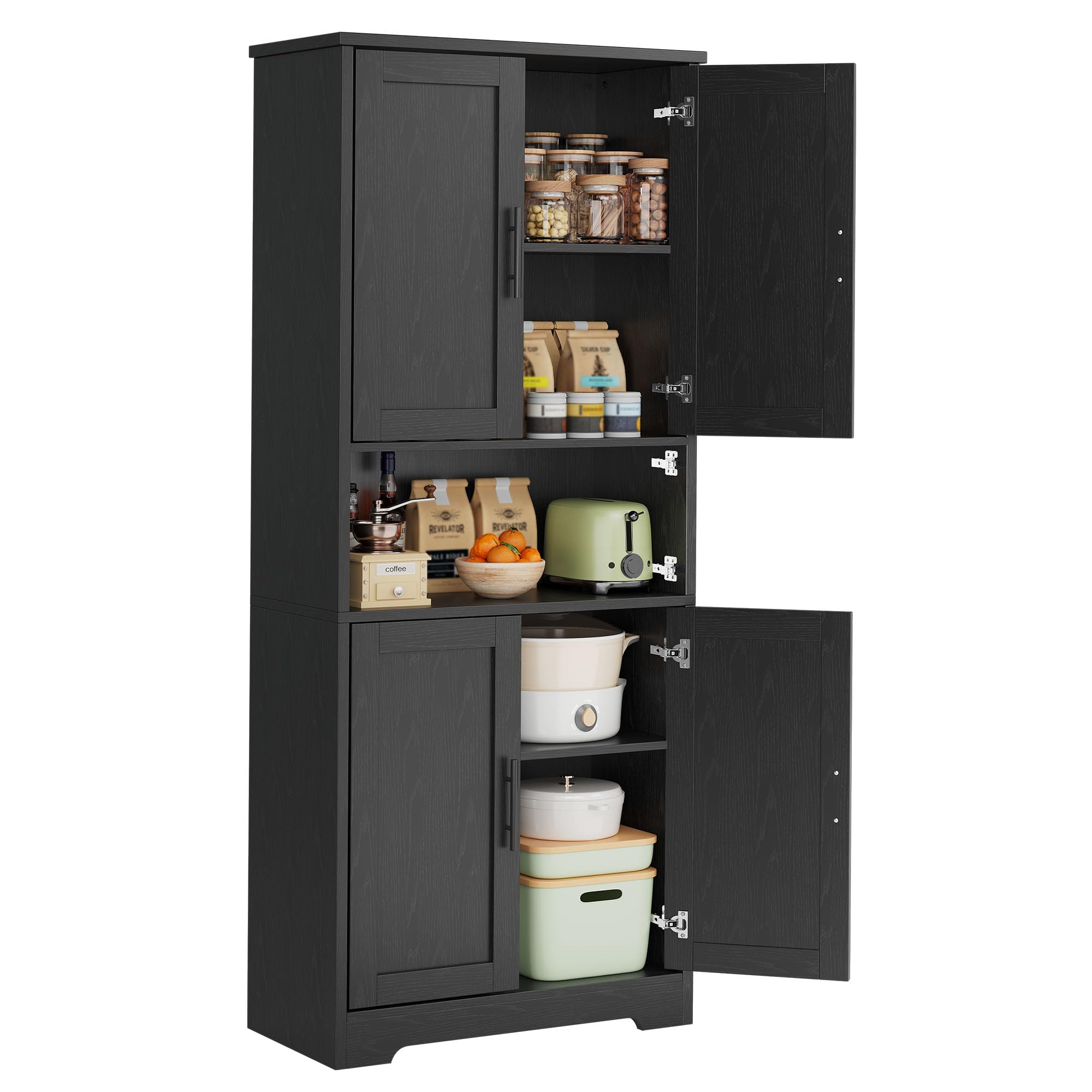 Photo 1 of ****It was not tested because the connector is different from those on the other air conditioners****Garvee 70 Inch Tall Storage Cabinet, Kitchen Pantry Cabinet with Doors and Adjustable Shelves, Freestanding Wooden Classic Cupboard for Living Room, Dinin