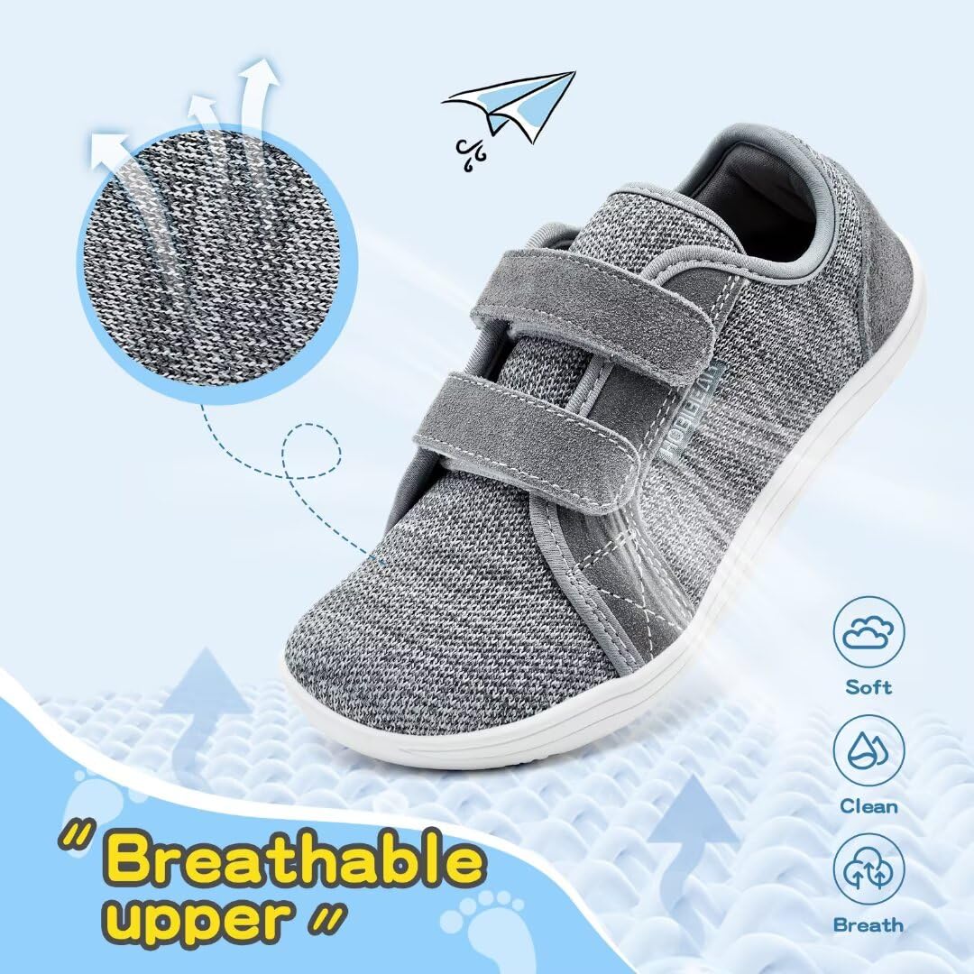 HOBIBEAR Enfants Large Pieds Nus Chaussures Garçons Filles en Plein Air Course Minimaliste Marche Chaussures