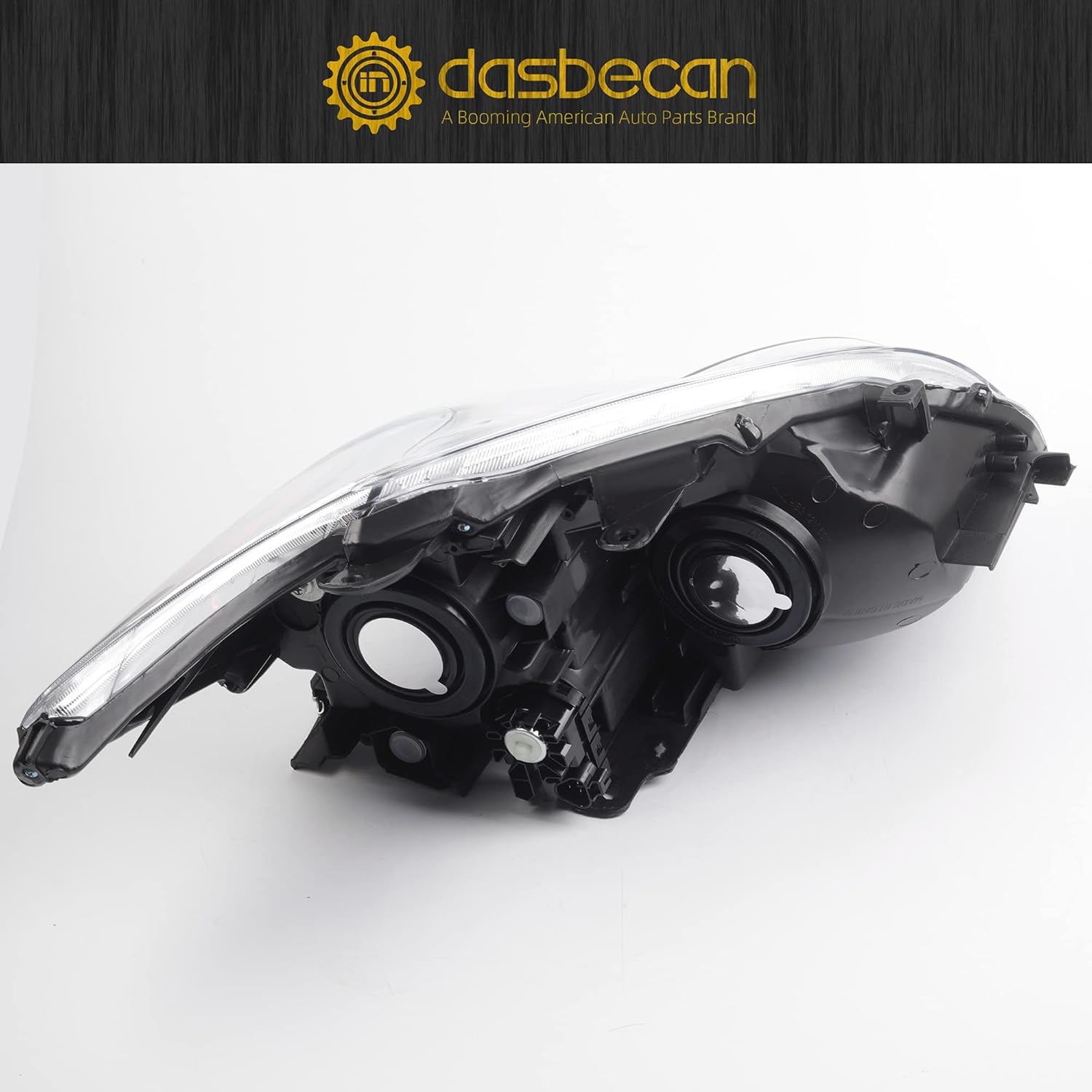 Dasbecan Halogen Headlight Compatible With Toyota Prius 2012-2015 Driver ＆ Passenger Side Replaces# TO2519134 TO2518134 1 Pair Headlamp Assembly