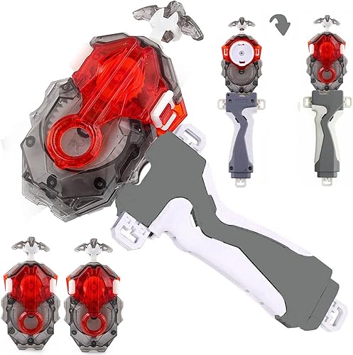 Miniatura 2 de Bey Battling Toys Starter Burst Booster B-96 Strike God Valkyrie. Mugen luchando con B-184 Cuerda personalizada Bey Launcher LR IzquierdaDerecha