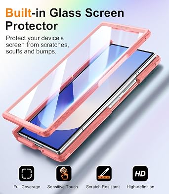 SPIDERCASE for Samsung Galaxy Z Fold 7 Case, Built-in [Kickstand] [Screen Protector] [Rugged Hinge Protection] Military Grade Drop Protection, Full Body Protective Case for Galaxy Z Fold 7, Pink