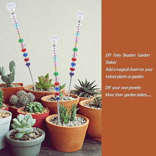 Miniatura 10 de 150 varillas roscadas y tuercas hexagonales con cuentas de agujero grande, varilla de acero inoxidable 304 M4 de 13.39 pulgadas totalmente redonda