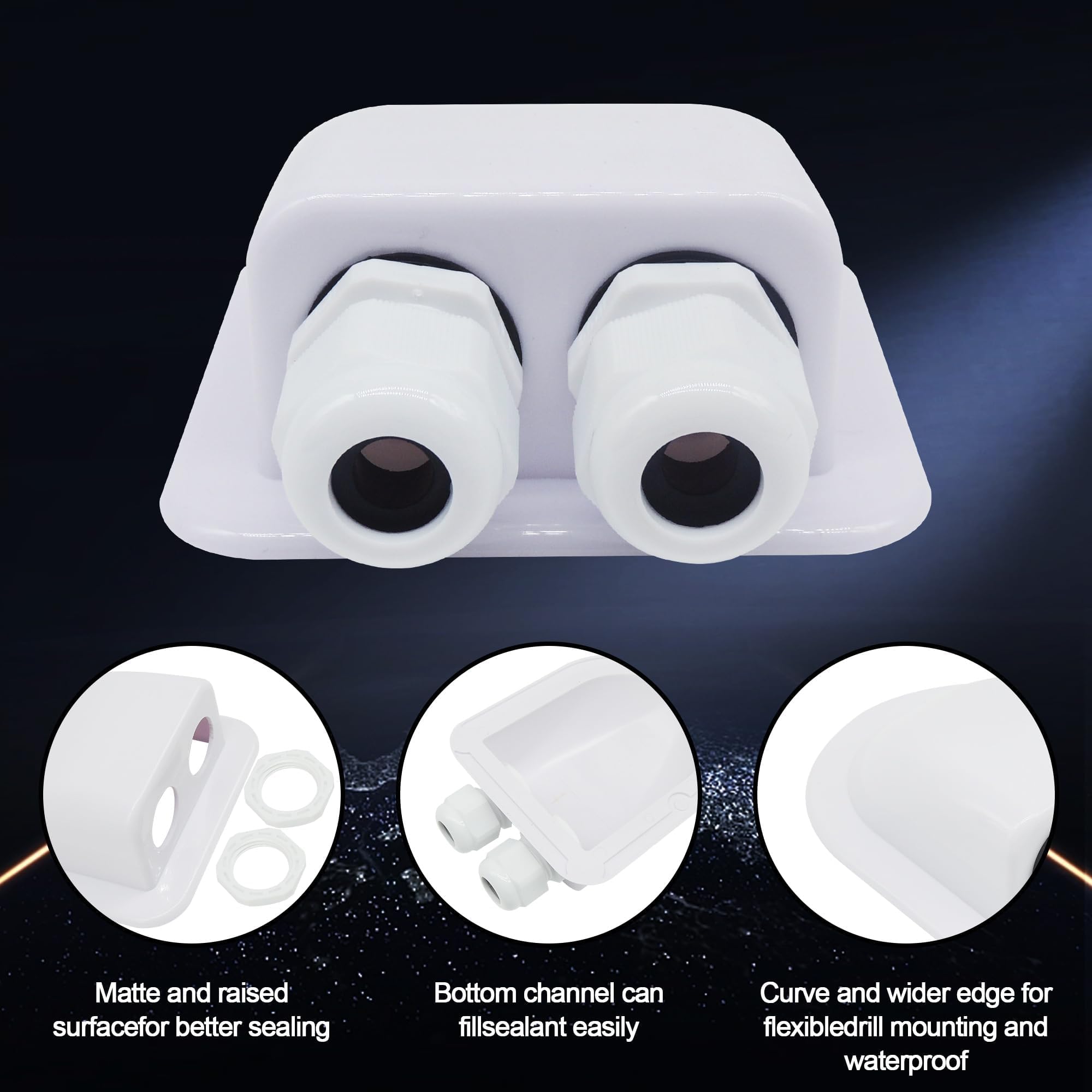 Passacavo Impermeabile IP68 Per Camper - Per Pannelli Solari E Cavi, Nero, 3-12 Mm - Foto 2