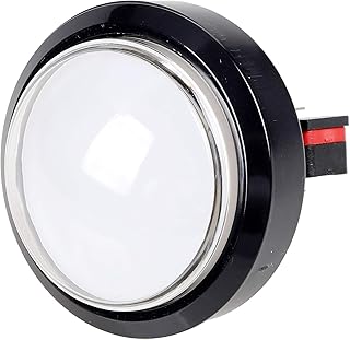 EG STARTS 5X New 60mm Dome Shaped LED Illuminated Push Buttons for Arcade Coin Machine Operated Games (5X White)