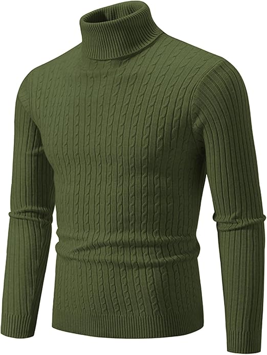 Herren Winter High Neck Bottoming Shirt Slim Dough Texture Knitwear