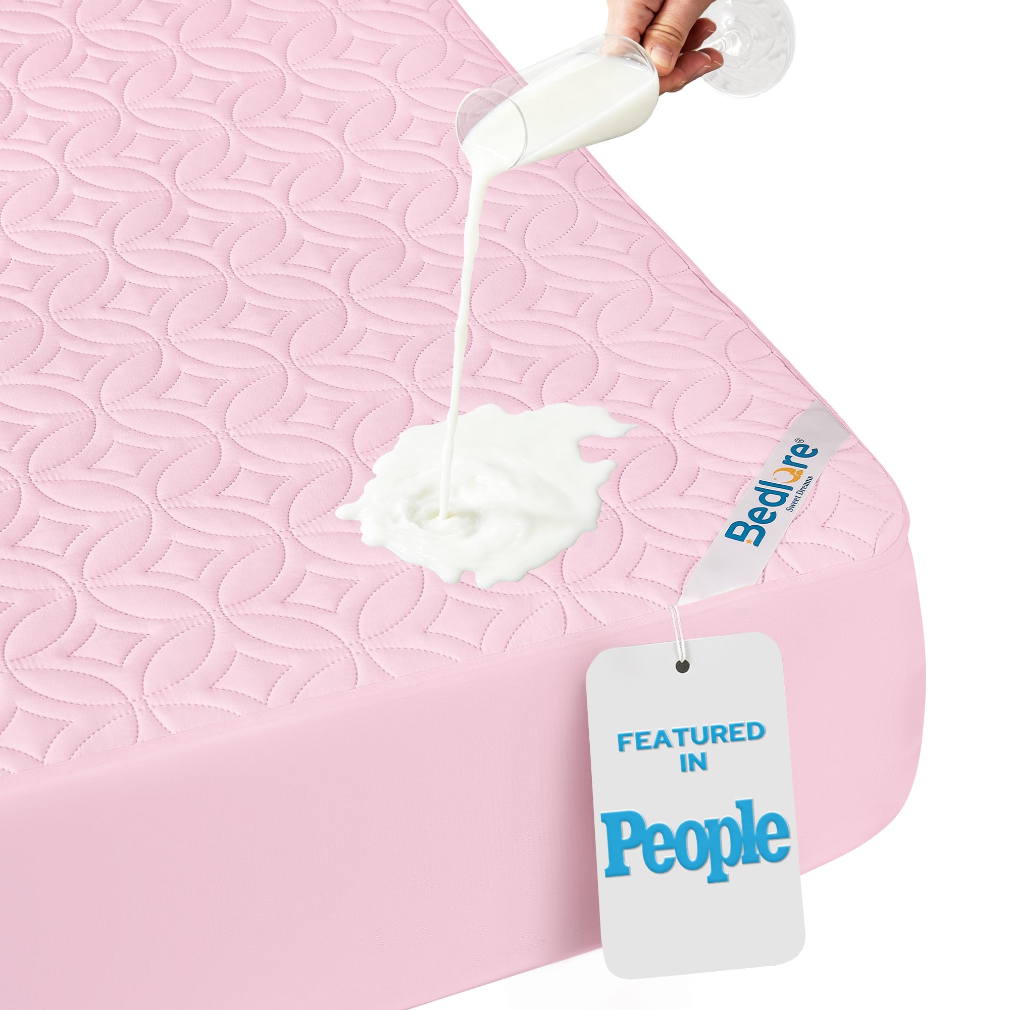 BEDLORE Waterproof Mattress Protector, California King Size Mattress Pad