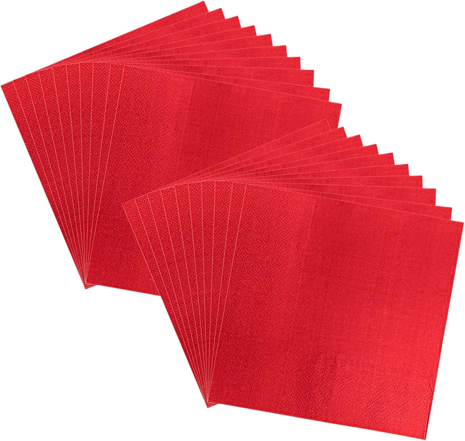 20pcs Red Paper Napkins,33cm Disposable Serviettes Napkins Solid Colour