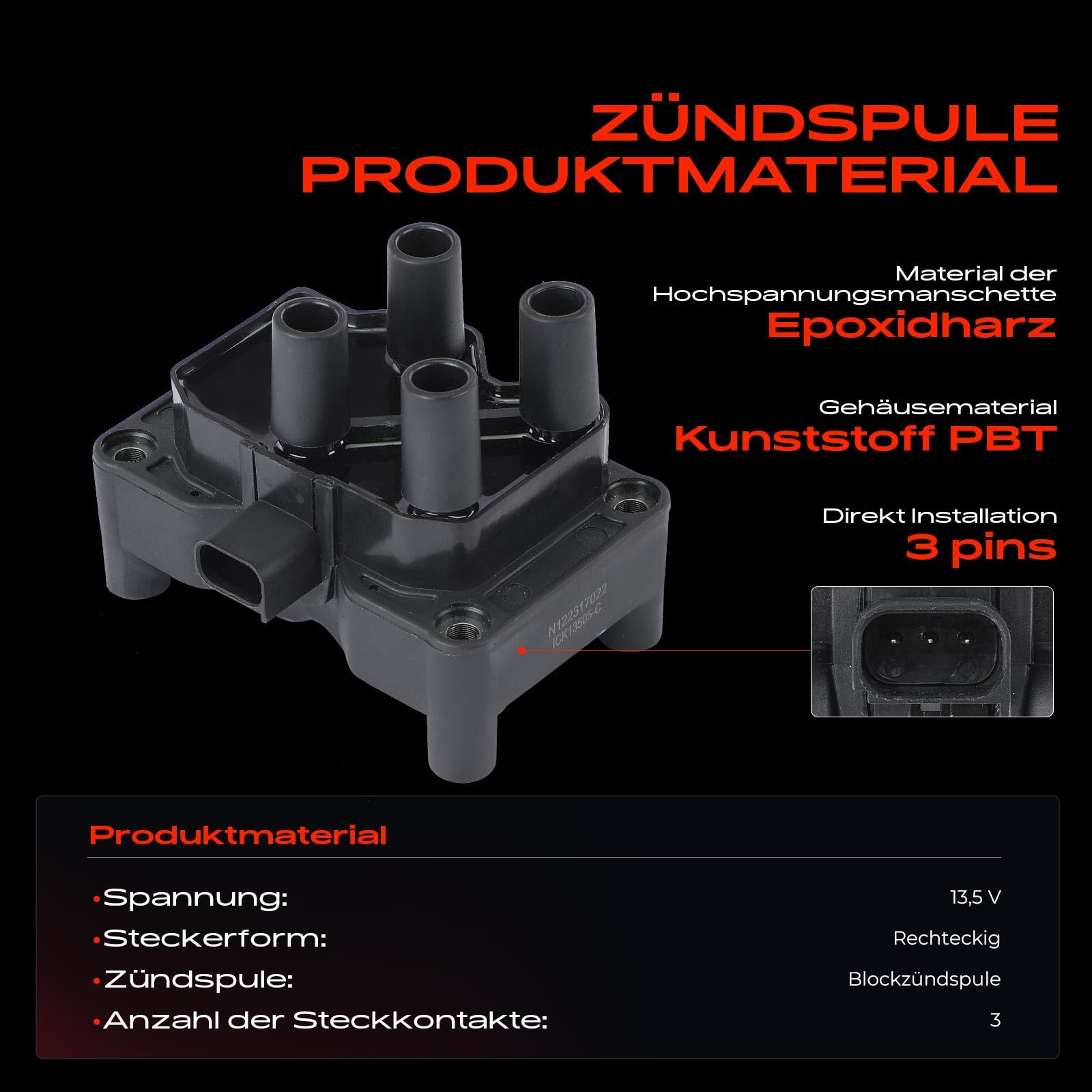 Frankberg 1 bobina di accensione + 4 candele benzina 1350567 | Compatibile con: Focus III, C-Max II DXA/CB7 DXA/CEU, Torneo Focus II DA DS FFS, Torneo Focus III, Focus II DA DP HCP