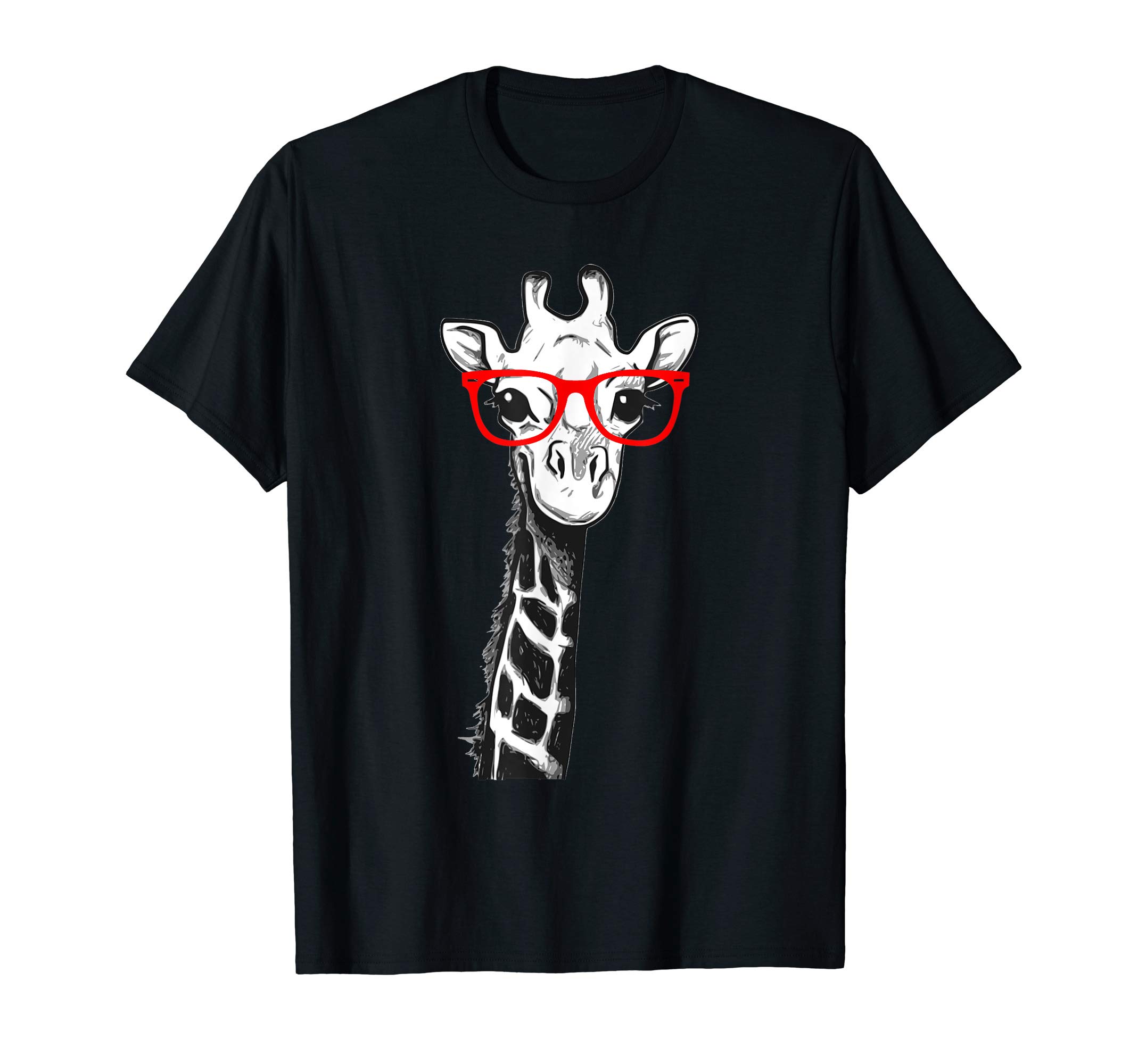 Giraffe Zoo Animal LoversGiraffe with Red Glasses for Zoo Animal Lovers T-Shirt