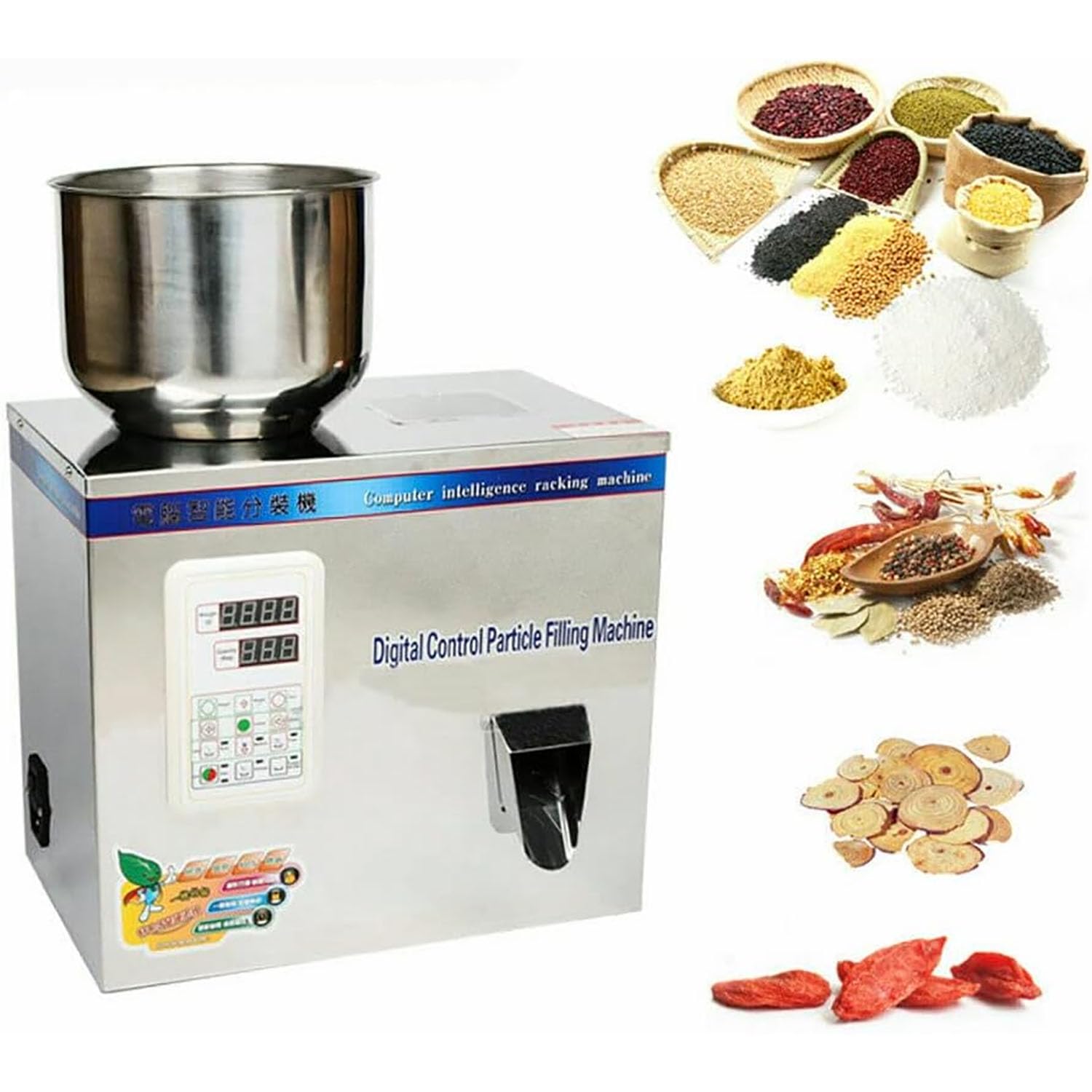 Máquina Llenadora Y Pesadora De Bolsas De Polvo, Envasadora Automática con Panel De Control Inteligente Y Ventana Visual, con Una Velocidad De Dispensado De 12 a 20 Paquetes/min para Té Y Café