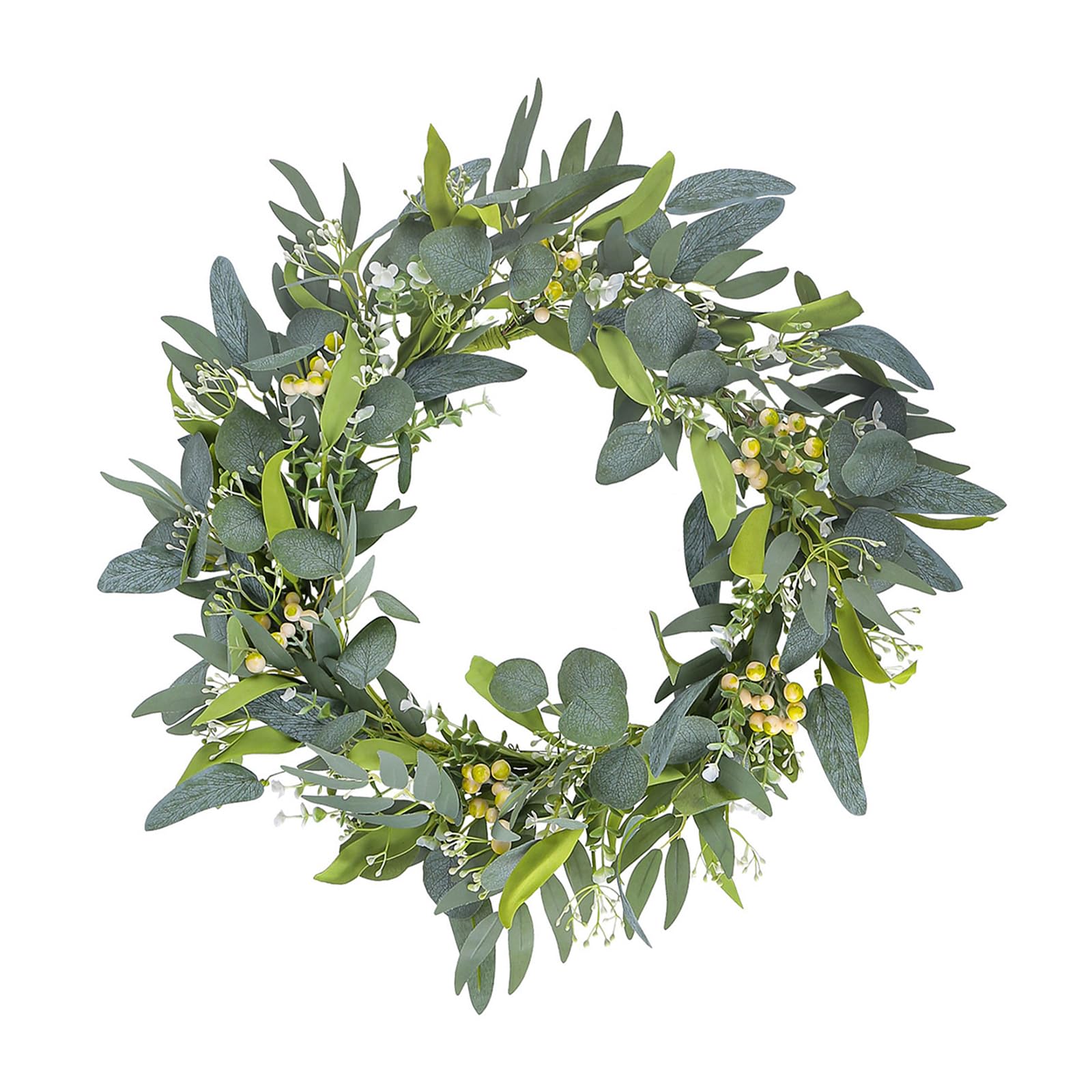 Buxuaaaa Lifelikes Green Leaves and Berries Wreath Portable Fashion Accessory for Stylish Designs Door and Wall Decoration Wall Decoration
