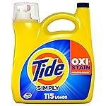 Tide Simply Oxi Boost + Ultra Stain Release, 162 fl oz, 115 Loads, Tough on Stains, Whitens, Brightens, Refreshing Breeze Scent