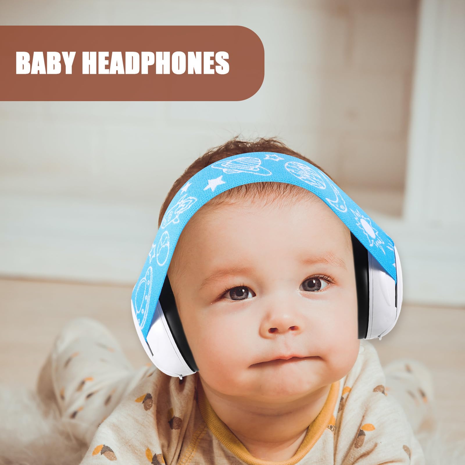 Auriculares Antiruido para Bebés Protección Auditiva, Diseño Cómodo y Ligero, Orejeras Azules Ajustables para Dormir y Viajes, Reducción de Ruido Efectiva para Recién Nacido