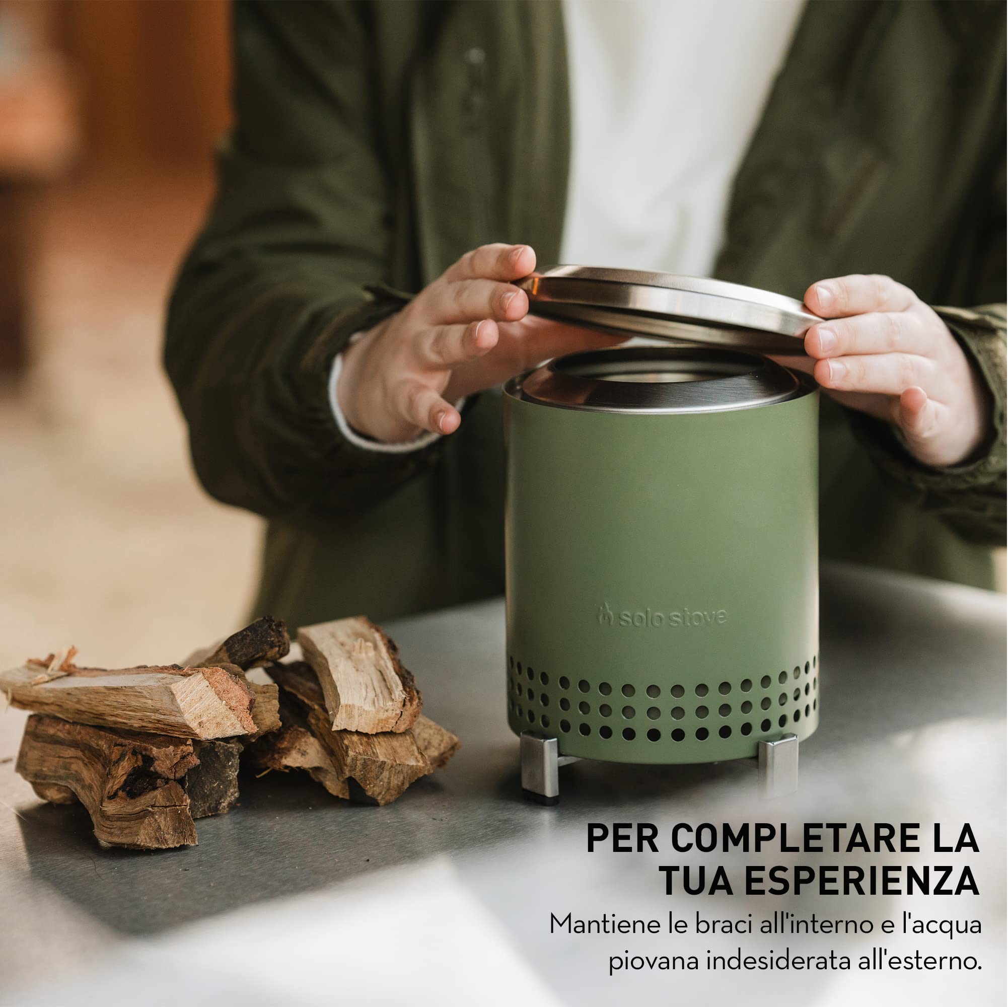 Solo Stove Pacchetto Accessori Mesa XL | incl. 4 Mini bastoni + poggia bastoni, Paletta per Pellet, Coperchio Mesa XL, Borsa, Accessori per caminetto da Esterno, 22,4 x 40,6 cm, 1,1 kg