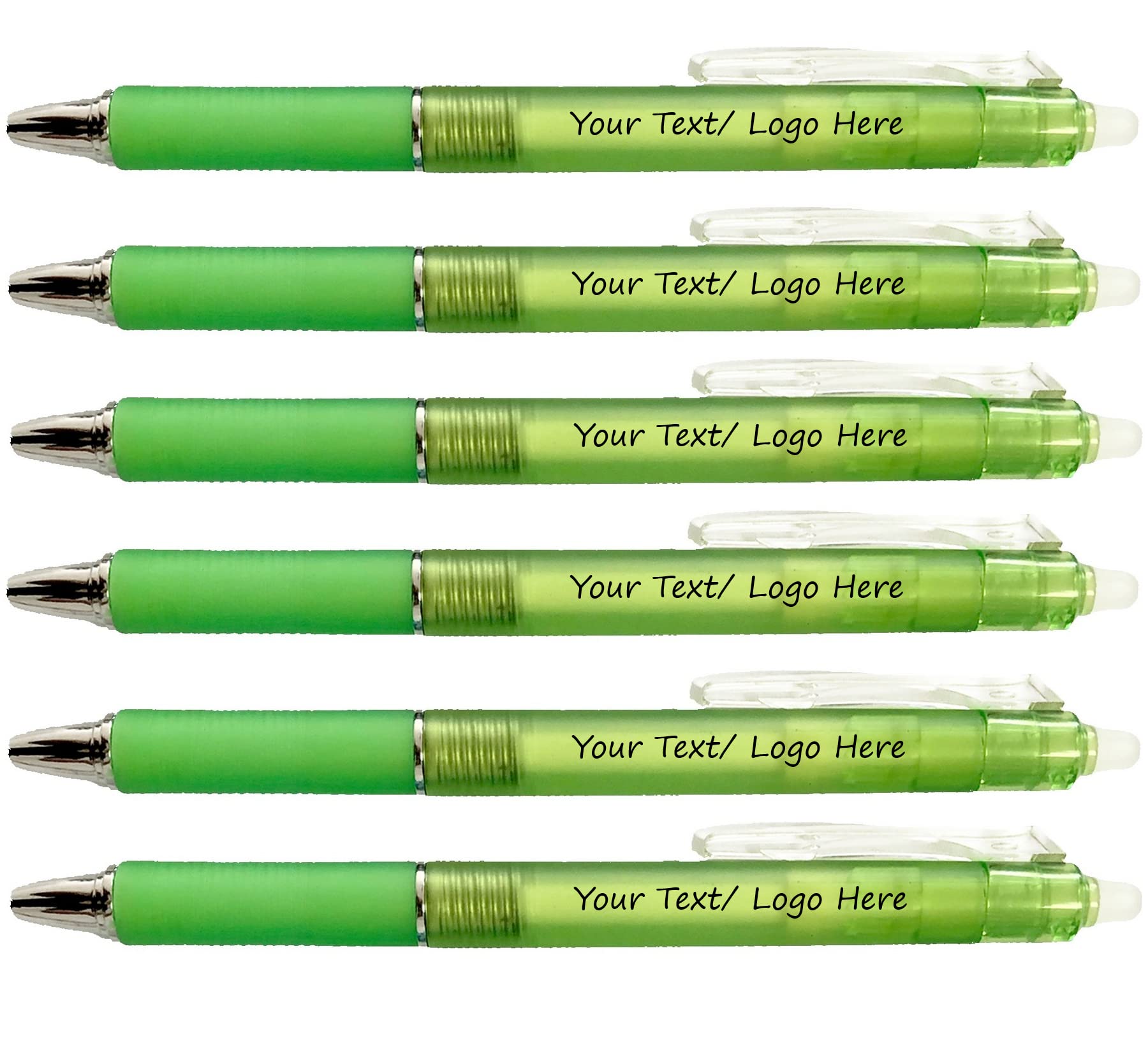 Personalized Pens With Custom Logo or Text-Pack of 250- for Marketing, Parties, and Events, Erasable Gel Pens, Retractable Clicker Pens that Erase,