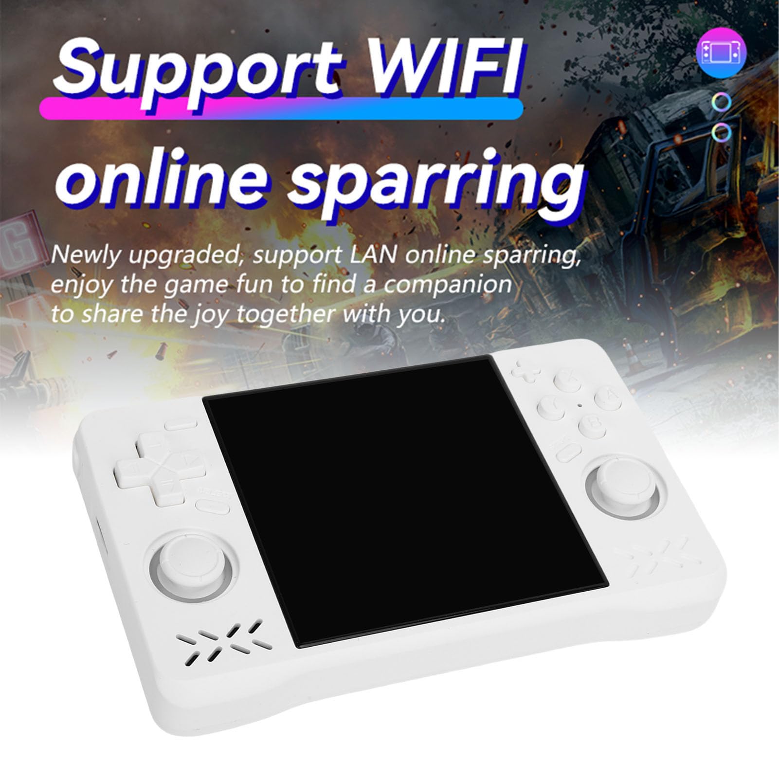 Elprico Consola de Juego de Mano, Juegos Clásicos de Consola de Juegos Retro de 4.0 Pulgadas con Múltiples Emuladores, 1.5ghz 4000 MAh Batería Videojuegos de Bolsillo (White)