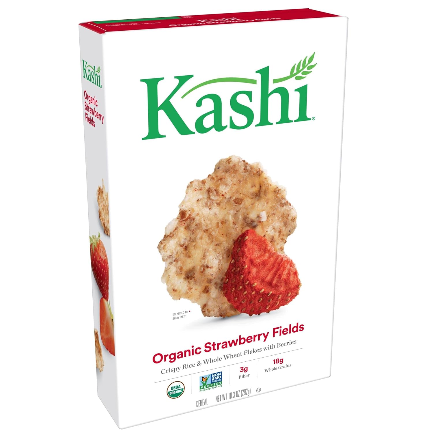 Kashi Breakfast Cereal, Vegan Protein, Organic Cereal, Strawberry Fields, 10.3oz Box
