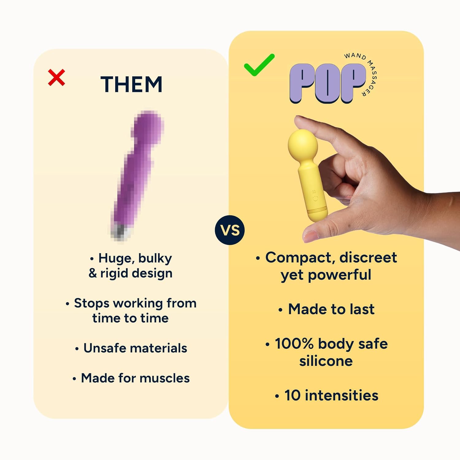 MyMuse Pop Wand Massager & Glide Aloe Lube (50ml) – Cordless, 10 Modes, USB Rechargeable, Waterproof, Full-Body Mini Massager, Perfect Gift with 150-Day Warranty (Lemon Tart) MyMuse Pop Wand Massager & Glide Aloe Lube (50ml) – Cordless, 10 Modes, USB Rechargeable, Waterproof, Full-Body Mini Massager, Perfect Gift with 150-Day Warranty (Lemon Tart)