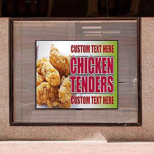 Miniatura 5 de Custom Decal Stickers Multiple Sizes Chicken Tenders Restaurant Cafe Bar Industrial Vinyl Safety Sign Label Bistros & CAF S Personalized Text Here